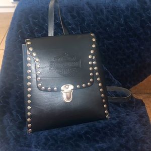 Harley-Davidson Vintage leather studded mini backpack